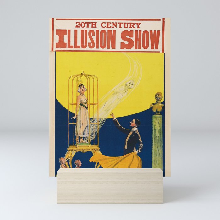 Vintage illusionist magic poster art Mini Art Print