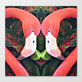Tony Flamingos Canvas Print