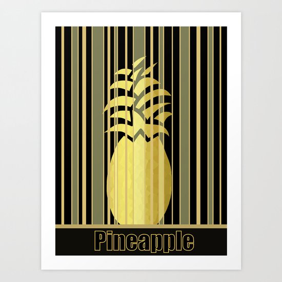 Pineapple Glam Art Print