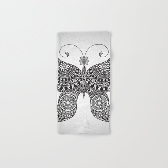 Drawn Butterfly Hand & Bath Towel