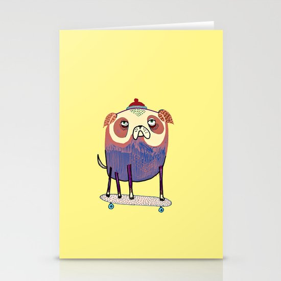 Pug Dude. Stationery Cards