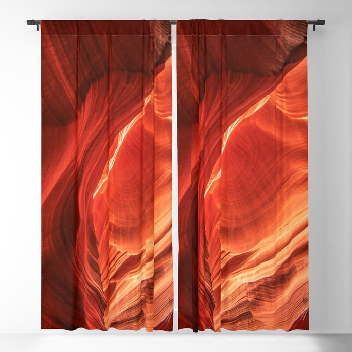 Moving Red Blackout Curtain