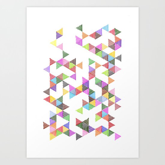 Technicolour Raindrops Art Print