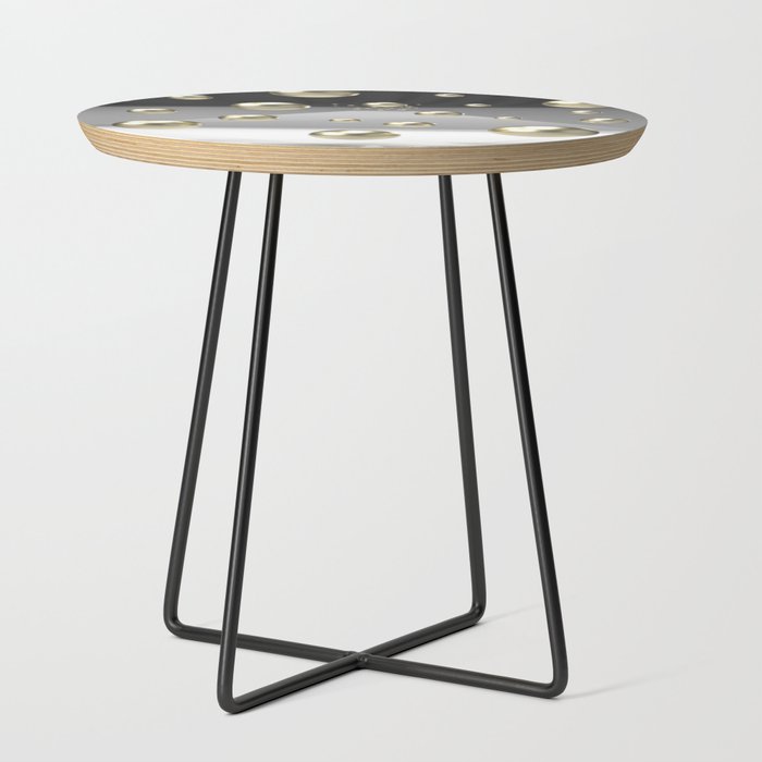 Abstract 3d balck and gold design Side Table