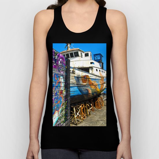 Old Sicilian Port of Alcitrezza Unisex Tank Top