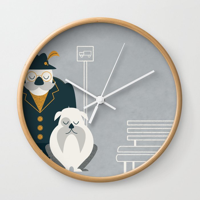 Mr. Mustachio Wall Clock