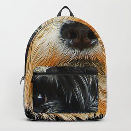 Miniature Schnauzer Backpack | Puppy, Schnauzer, Pet, Painting, Portrait, Adorable, Young, Miniature, Little, White 