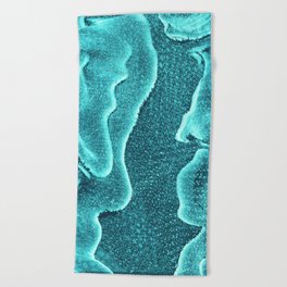 Underwater Topographic Trash Texture Beach Towel