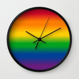 rainbow blur Wall Clock