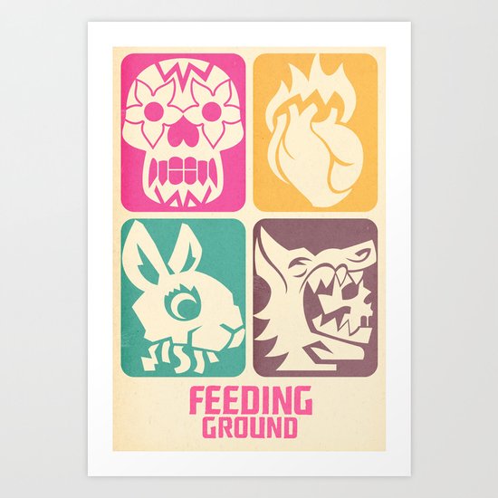 FEEDING GROUND 4 Icons/Title Art Print