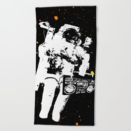 Space Jamz Cosmic Boombox Astronaut Beach Towel