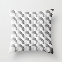 Bubble pattern white-grey Throw Pillow
