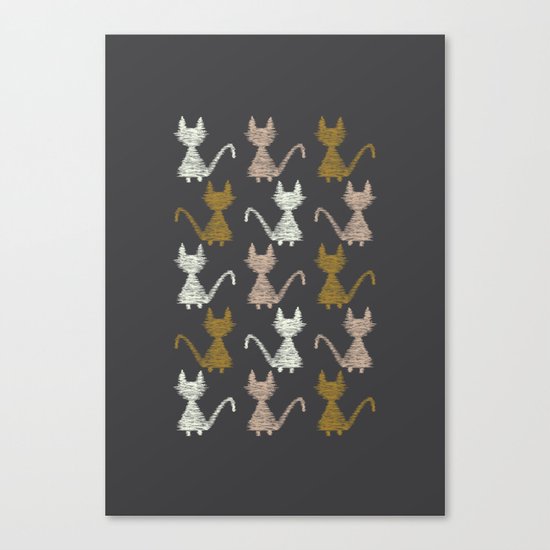 Cat pattern 2 Canvas Print