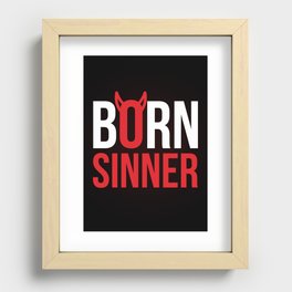 BORN SINNER Recessed Framed Print