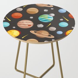 Planets Pattern Side Table