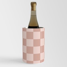 Blush pink checkered pattern Wine Chiller