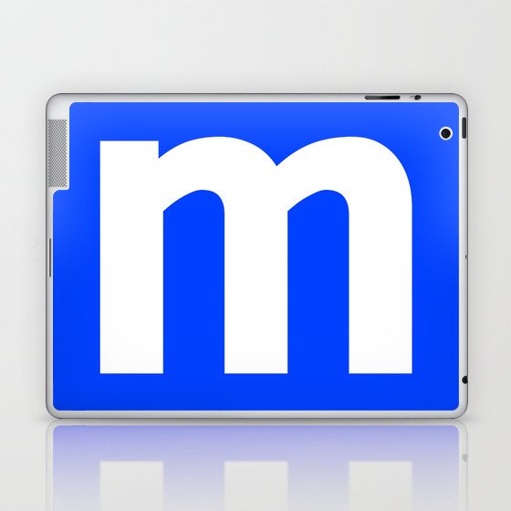 letter M (White & Blue) Laptop & iPad Skin