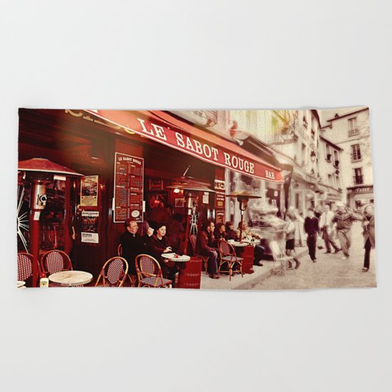 Coffehouse, Sidewalk Cafe Beach Towel
