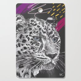 Snow Leo - Dark Background Cutting Board