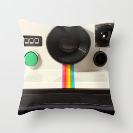 Retro 80's objects - Instant Camera Throw Pillow