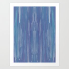 Moody Blue Pattern Digital Painting Art Print