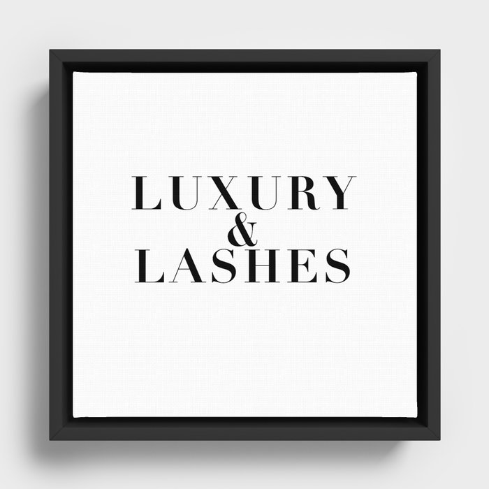 Luxury & Lashes Framed Canvas