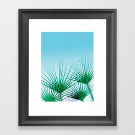 Airhead - memphis throwback retro vintage ombre blue palm springs socal california dreamer pop art Framed Art Print