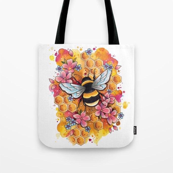 Neo Traditional Bee Tote Bag