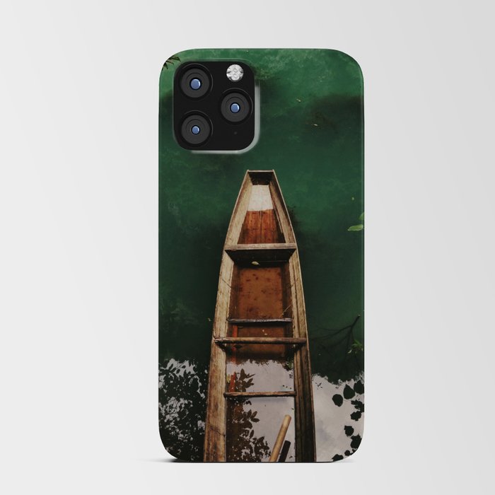 China Photography - Boat Floating Over The Turquoise Water iPhone Card Case
