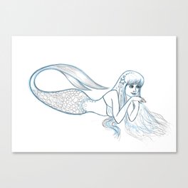 Mermaid Sketch Canvas Print