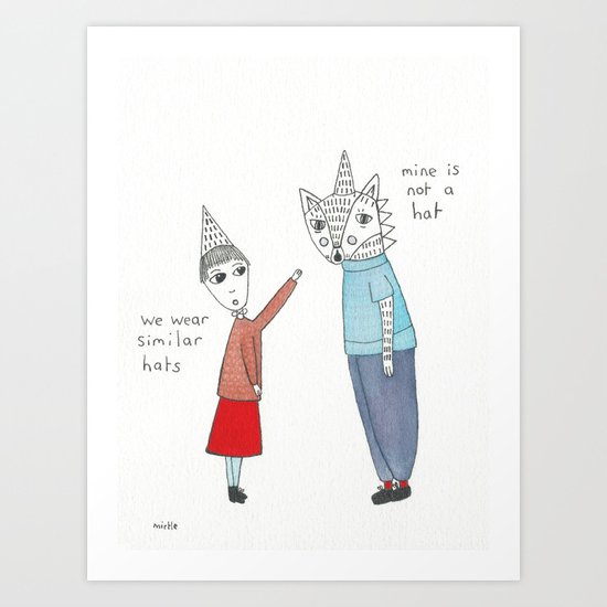 similar hats Art Print