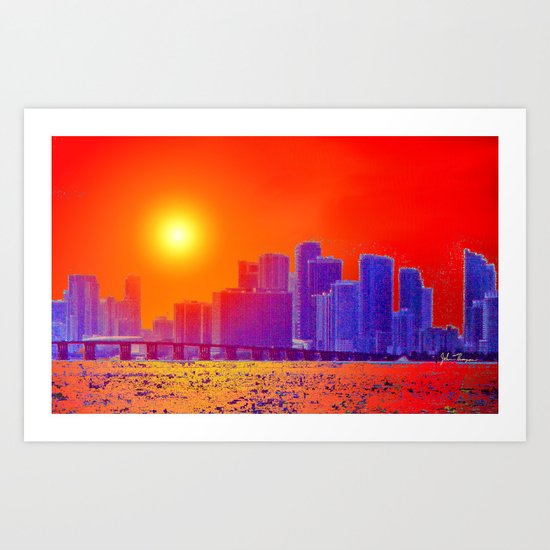 Downtown Miami Art Print