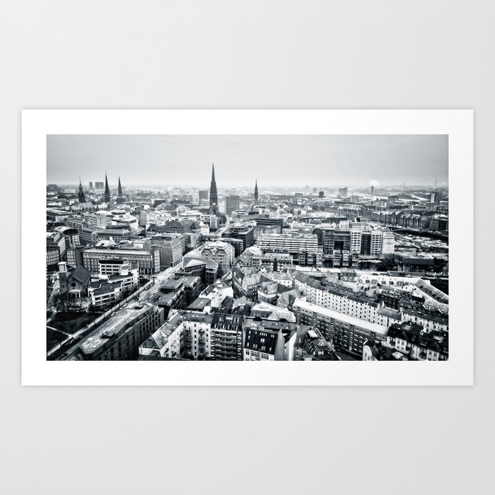City of Hamburg from the Top of St. Michael's Church Art Print