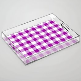 Classic Check - violet Acrylic Tray