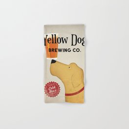Yellow Lab Labrador Dog Beer Hand & Bath Towel