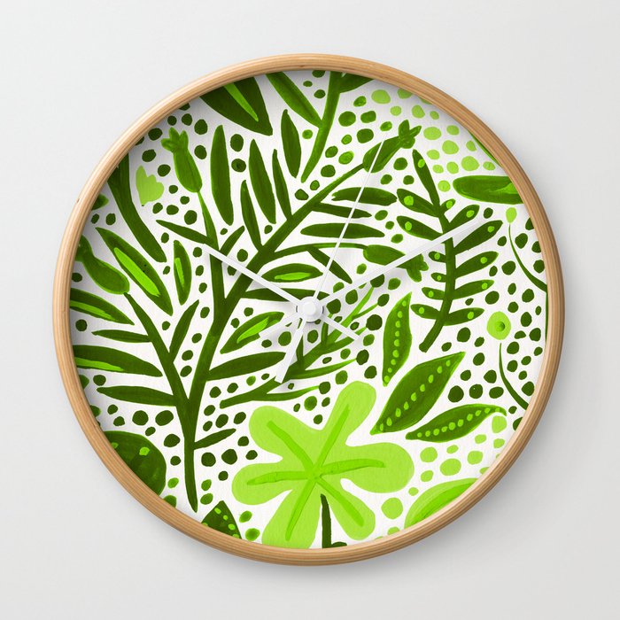 Garden – Lime Green Palette Wall Clock