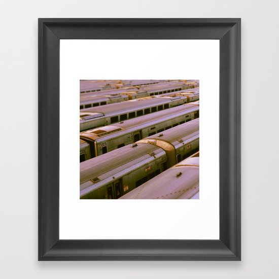 Train Yard Framed Art Print