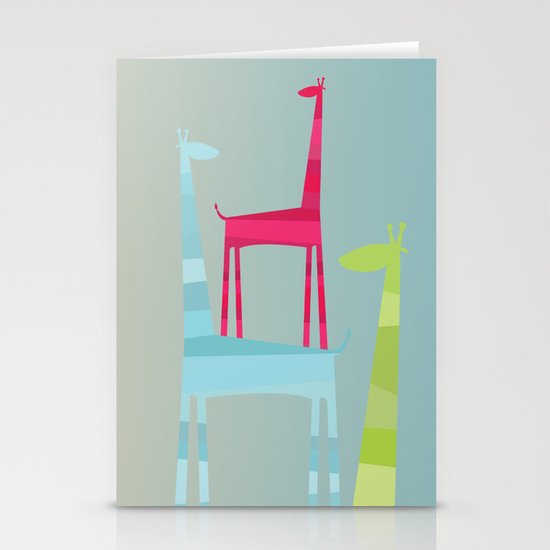 Giraffe Trio Stationery Cards