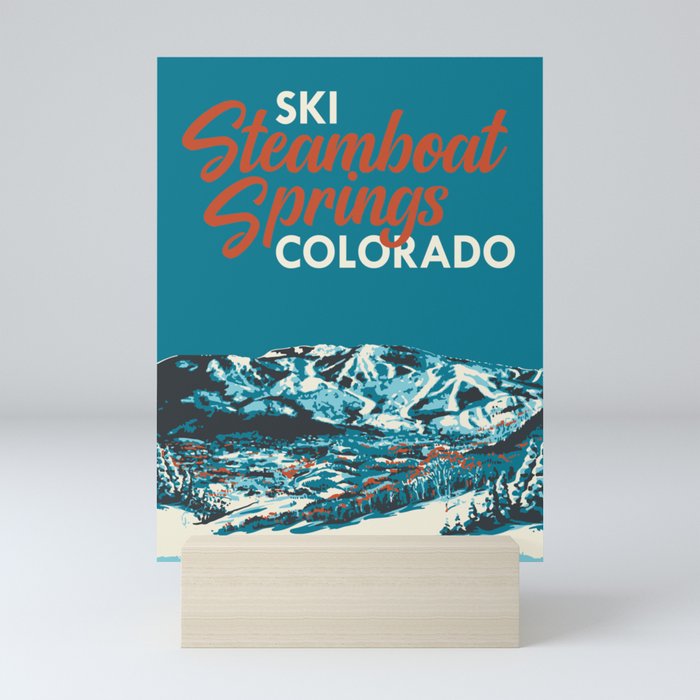 Steamboat Springs Vintage Ski Poster Mini Art Print