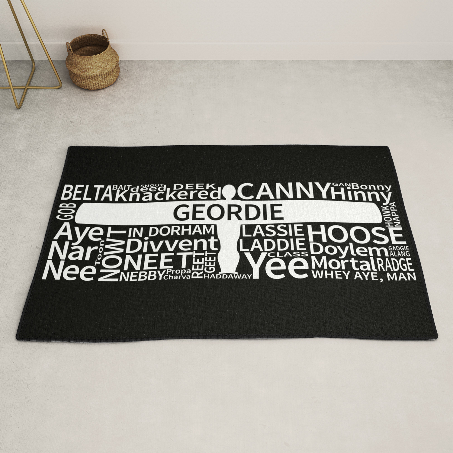 Geordie Slang Rug By Mailboxdisco Society6