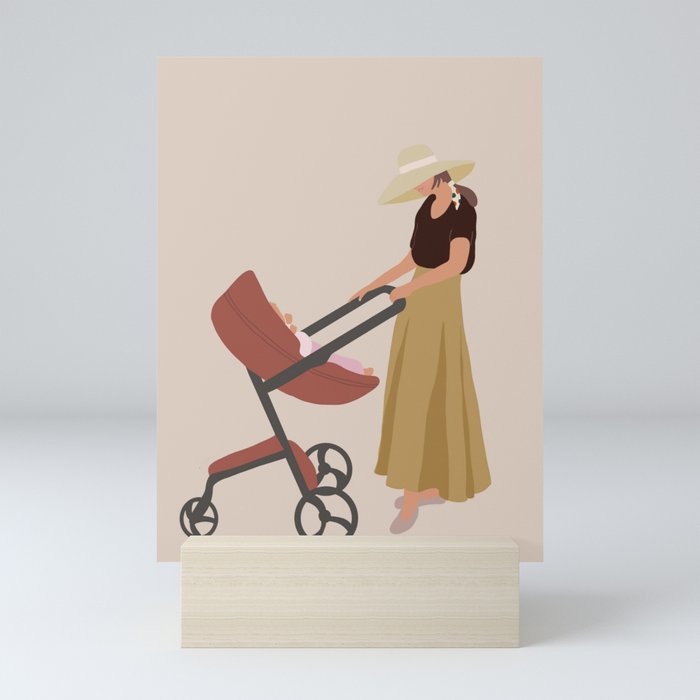 BABY AND MOTHER  Mini Art Print