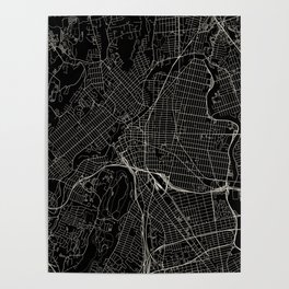 USA, Paterson City Map Poster