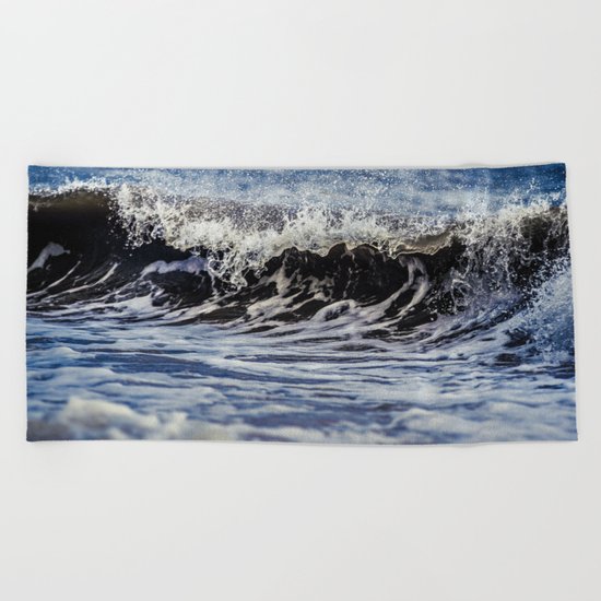 Breaking Waves Beach Towel
