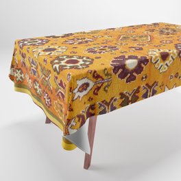 Camel Ochre Antique Colorful Moroccan Rug Print Tablecloth