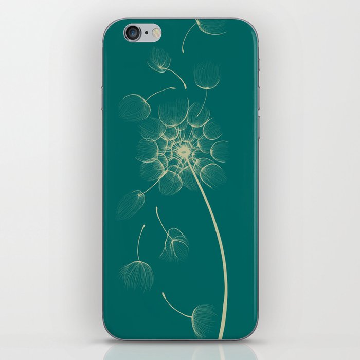 Dandelion of Teal iPhone Skin