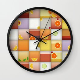 cocktail squares Wall Clock