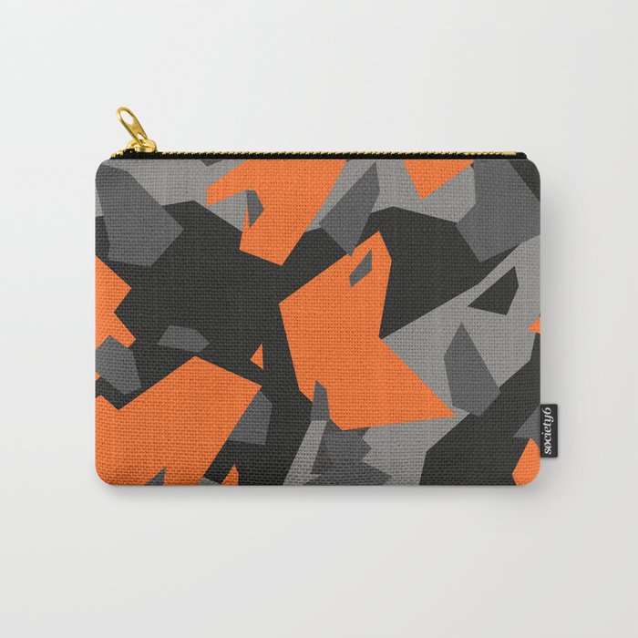 Black\Grey\Orange Geometric camo Carry-All Pouch