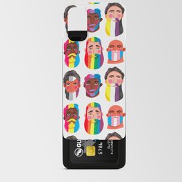 Gay pride rainbow gender flags beard men Android Card Case