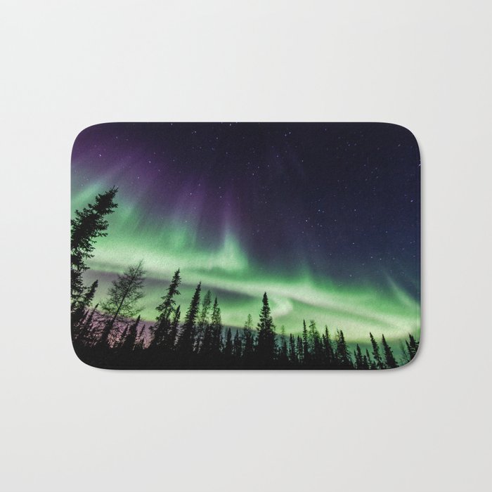 Aurora during geomagnetic storm in Yellowknife, Canada Bath Mat
