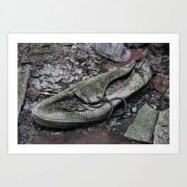 Abandoned shoe in a lost place Art Print
